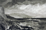 Turner, Joseph Mallord William RA (1775-1851): Pendennis Castle, Cornwall: Scene after a Wreck, engraver: Cooke, George, publisher: Murray, John, dated 1817, Line engraving, Part V, R101, Image size: 158 x 238mm,  Plate mark size: 234 x 310mm,  Sheet size: 300 x 442mm.