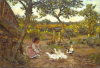 Charles, James (1851-1906): The Cottage, signed, oil on canvas, 33.3 x 47 cms. Presented in 1923 by Alfred A. De Pass in memory of his sons.
