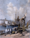 Stanfield, George Clarkson RA (1828-1878): Falmouth from the Mills, engraver: Cousen, J., publisher: Smith, Elder and Co, London, engraving, 27.6 x 21.4 cms.