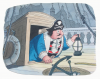 Ryan, John (1921-2009): Cover illustration for Captain Pugwash and the Ghost Ship, watercolour, 12.5 x 16 cms. © John Ryan Estate. Presented by the Falmouth Decorative Art Society.