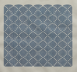 Jaray, Tess RA (born 1937): Seven Pillars, Blue, signed and dated 2010, digital monoprint on Japanese paper, 20 x 27 cms. Bequeathed by Margaret Whitford through the Art Fund
 We will credit the artist at all times. Bequest.
