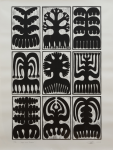 Randall Page, Peter (born 1954): Root and branch, signed and dated 1997, nine linocuts (4 of an edition of 12), 139 x 94 cms. Bequeathed by Margaret Whitford through the Art Fund
 We will credit the artist at all times. Bequest.