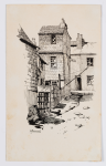 Seaward, Dennis (1876-1949) : A Falmouth Courtyard, signed, pen and ink, 32 x 18 cms. Presented by Tonkin, John and Valentine. Donation.