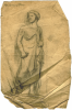 Hemy, Charles Napier RA RWS (1841-1917) attributed to: Study of Homer, inscribed From Apotheosis Homer, Pencil on paper, 23 x 15 cms. Presented by Quinn, Priscilla.
